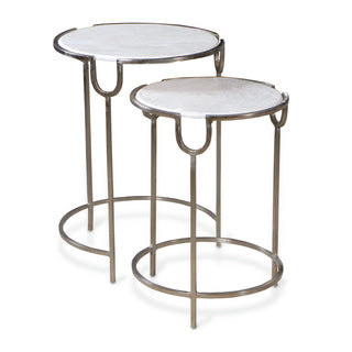 Athena Circle Design Marble Top Table