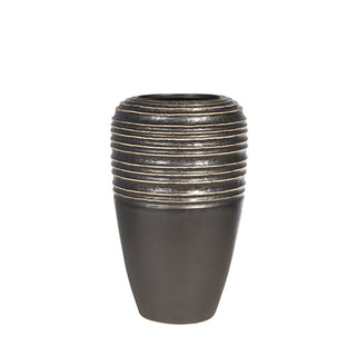 Ceramic Gray Vase, Gray, 12"