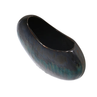 Ceramic Green/Multi-Colored Vase, 12"