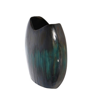 Ceramic Green/Multi-Colored Vase, 12"