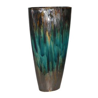 Ceramic Green/Multi-Colored Vase, 20"