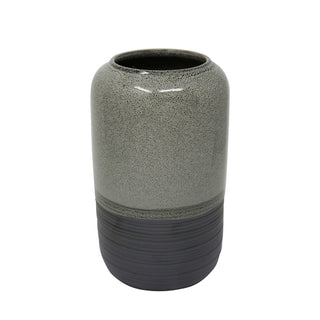 Ceramic Vase, Gray, 8.25"
