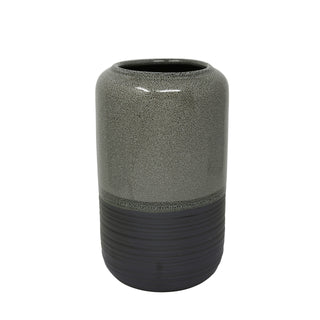 Ceramic Vase, Gray, 9.5"