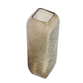 Dotted Textured Glass Vase, Brown, 12"