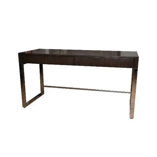 Ezra Writing Desk With Stainless Steel Base