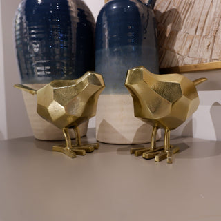 Golden Aluminum Bird Decor, 11"