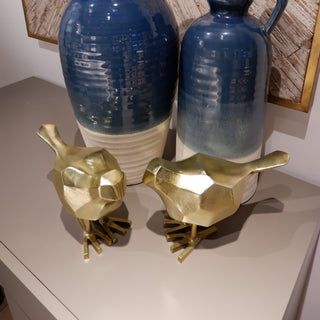 Golden Aluminum Bird Decor, 11"