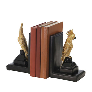 Golden Cockatiel Bookends, 8"