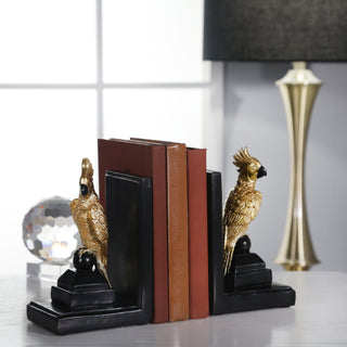 Golden Cockatiel Bookends, 8"