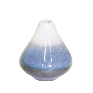 Layered Gray/Blue/White Vase, 5"
