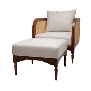 Leonor Lounge Chair and Ottoman Foot Stool