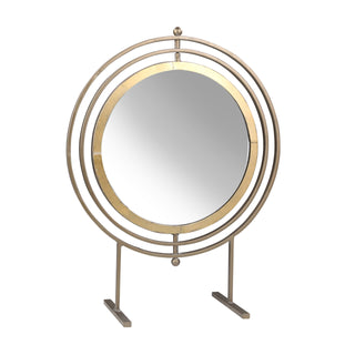 Metal 21.25" Table Top Mirror, Gold