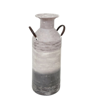 Metal 21.75 Milk Can, Gray