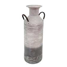 Metal 21.75 Milk Can, Gray