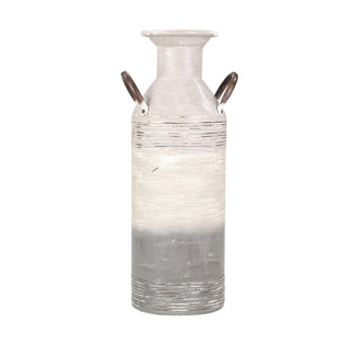 Metal 21.75 Milk Can, Gray