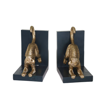 Monkey Resin Bookends, 8"