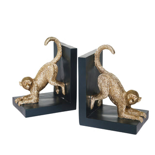 Monkey Resin Bookends, 8"