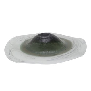 Smokey Glass Plate, Smokey Gray, 3"