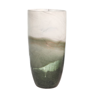 Smokey Glass Vase, Gray, 14"