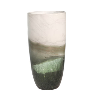 Smokey Glass Vase, Gray, 14"