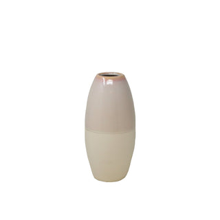 Two-Tone Beige Vase, 10"