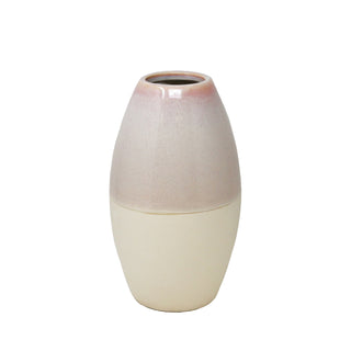 Two-Tone Beige Vase, 12"