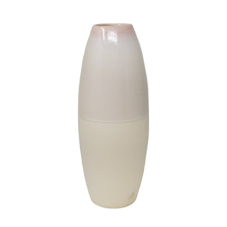Two-Tone Beige Vase, 14.5"