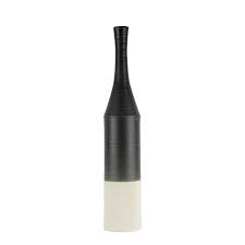 Two-Toned Bottle Ceramic Vase, Black-White, 27"