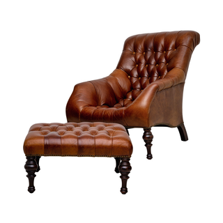 Verona Wing Chair with Ottoman Foot Stool