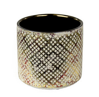 Antique Beige/Red/Gold Planter, 5.75"