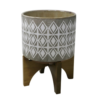 Outdoor Citronella Candle In Ceramic, Gray