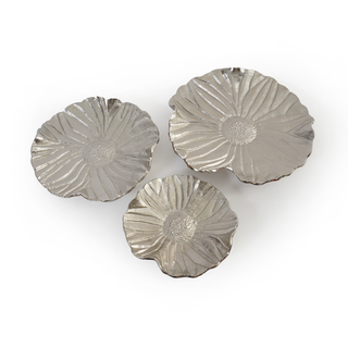 Aluminum Petal Wall Decor, S/3