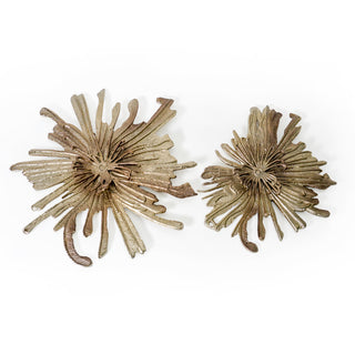 Weathered Hibiscus Wall Decor, S/2