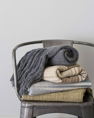 Loloi: Anna CollectionT1005 MH BEIGE / IVORY Throw Blanket