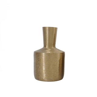 Aluminum Vase Gold, 8.5"