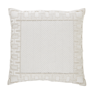 Quilted Metallic Creme Linen/ Creme Felt Applique