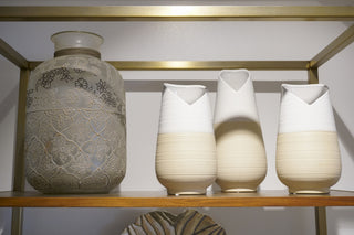 Floral Embossed Bottle Vase