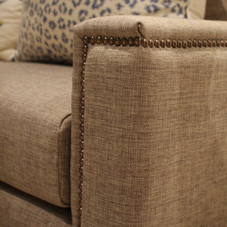 Calvin 3-Seater Arm Sofa with Nail Head Trims