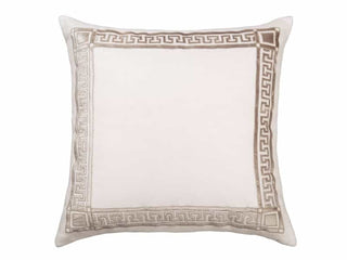 Lili Alessandra | Dimitri Ivory Basket Weave/Fawn Velvet 28 X28