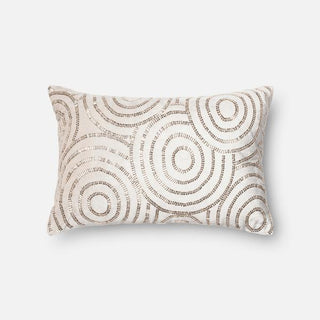 Loloi: Pillow Collection Beige Silver Velvet