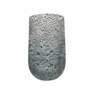 Distressed Glass Table Vase 8.5"