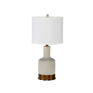 White Stone Jug Table Lamp