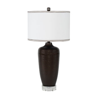 Chocolate Hammered Table Lamp