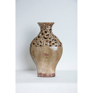 Gray Oval Bodied Vase