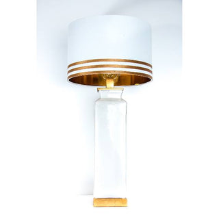 White Column Table Lamp